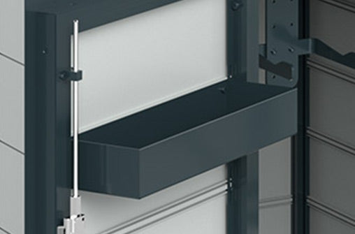 Bac de rangement pour la porte, thermolaqué dans la couleur du cadre