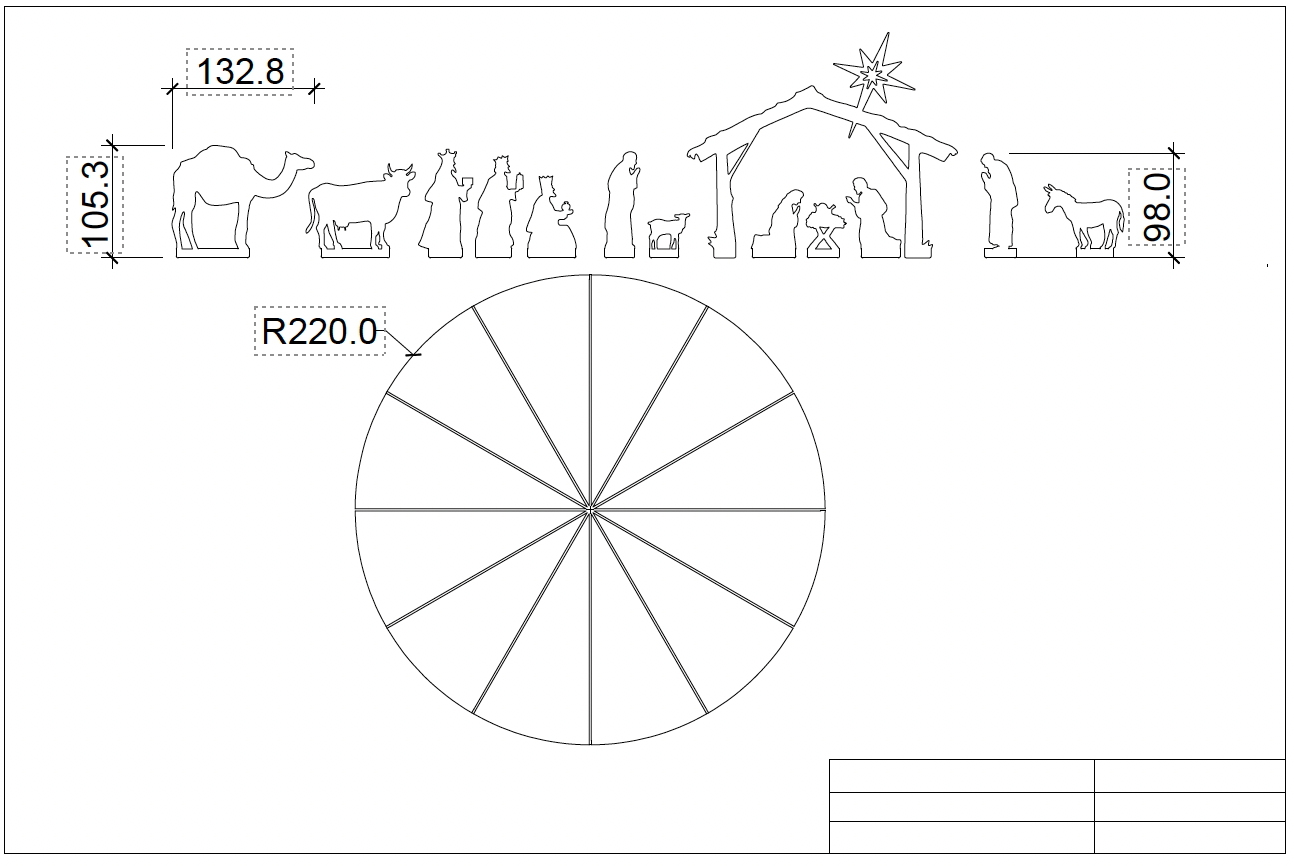 Moderne Weihnachtskrippe