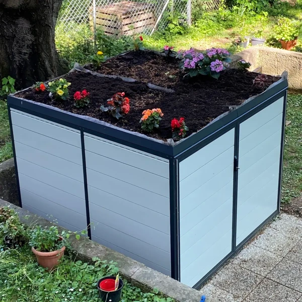 Bepflanzte Fahrradbox